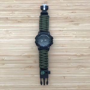 addies men's sports watch army green and black